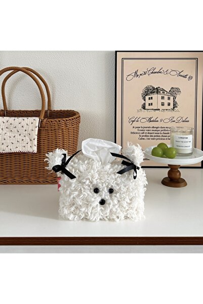 Choice صناديق مناديل على شكل كلب كرتوني من القطيفة على الطراز الشمالي باللون ...