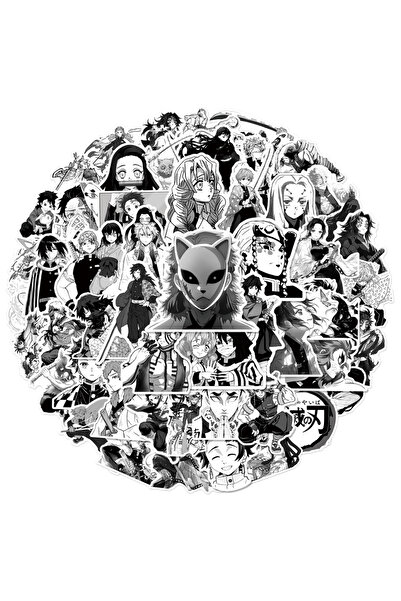 Choice 50 قطعة 50 قطعة من ملصقات جرافيتي أنيمي ياباني قاتل الشياطين باللونين ...