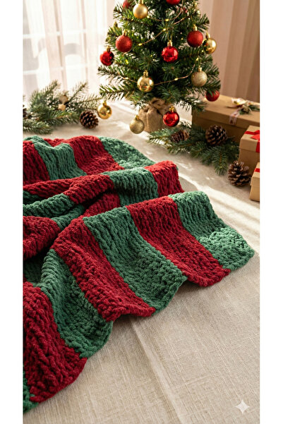 Urian Home El Örmesi Yılbaşı Puffy Battaniye