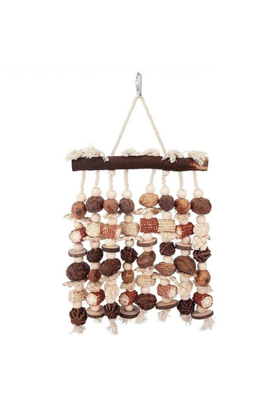 Choice ألعاب مضغ جديدة كبيرة للببغاء مصنوعة من الخشب الملون لقفص الطيور، لعبة...