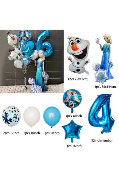Choice كما هو موضح في الطراز - 4 10 قطع 3D إلسا المجمدة الأميرة احباط بالونات...