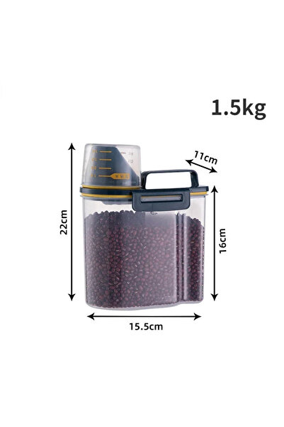 Choice 1.5KG DEEP BLUE Large Airtight Pet Food Storage Container - Durable, E...