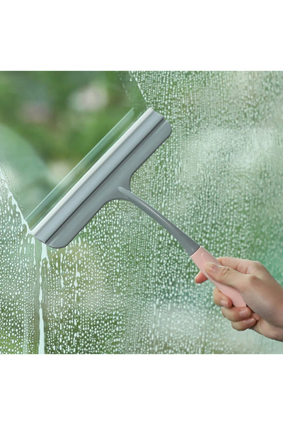 Choice Pink 1PC Shower Window Squeegee for Shower Doors Bathroom Window and Car Glass Cleaning Supplies for