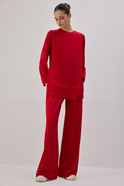 Touché Privé Tunic Pants Steel Knitted Set