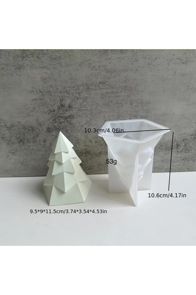 Choice small Christmas tree 2pcs DIY Resin Molds for Christmas Tree Ornaments - Silicone Candle, Plaster, a