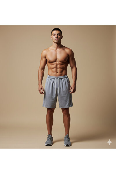 ORENDAHILL ORENDA HILL-AIR FLEX SHORT-Gri Erkek Şık Arabiye Detaylı Sporcu Şortu