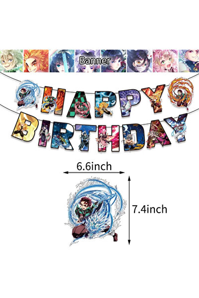 Choice مجموعة واحدة أخرى من لافتات موضوع قاتل الشياطين لتزيين حفلات أعياد الم...