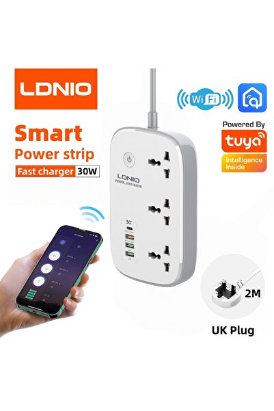 Choice Universal to UK Plug LDNIO Smart Plug Power Strip Tuya Wifi Remote Con...