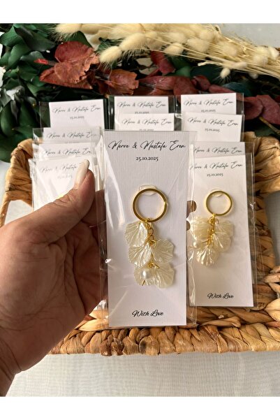 cev den store 20 Adet Püsküllü Anahtarlık Söz Nişan Düğün Nikah Hediyeliği