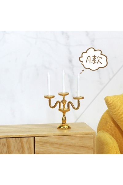 Choice1 A 1 piece 1/12 mini retro 3 candles miniature food toy scene model do...