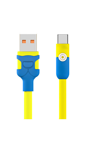 Choice كابل USB C للشحن السريع 6A من النوع C بطول 1 متر باللون الأصفر، مصنوع ...