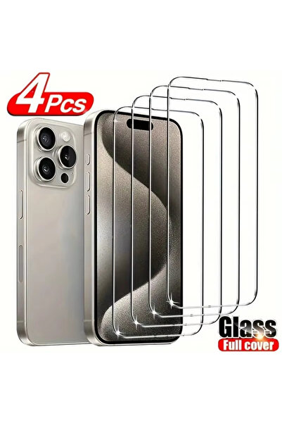 Choice19 4 قطع واقي شاشة زجاجي مقوى لهواتف آيفون 13، و4 قطع واقي شاشة زجاجي م...