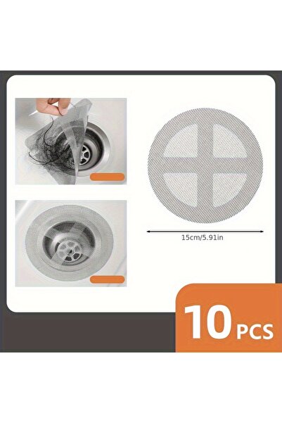 Choice4 ملصقات تصريف أرضية الحوض كبيرة الحجم، 10 قطع مستديرة، مقاومة للحشرات، ذاتية اللصق، شعر الحمام