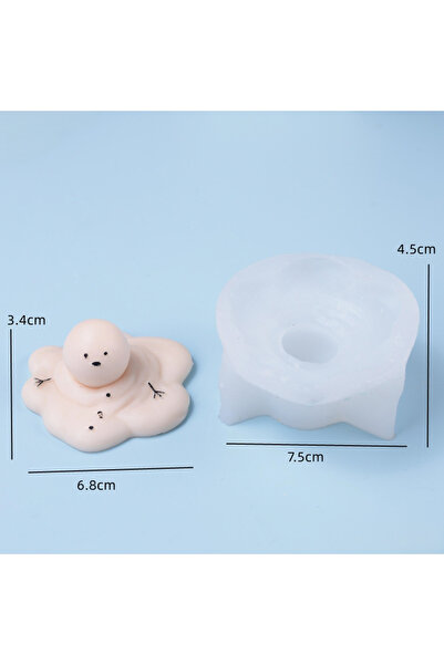 Choice قالب شمعة سيليكون ثلاثي الأبعاد على شكل رجل ثلج لطيف من OE148-1 قطعة، ...