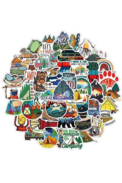 Choice 50 قطعة من ملصقات زجاجات المياه للتنزه في الهواء الطلق والمغامرة والتخ...