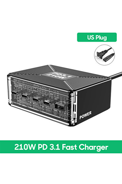 Choice 210W US Plug 1200W USB C Charger, GaN PD3.1 140W 100W PPS Fast Chargin...