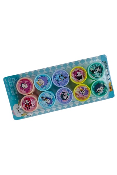 Choice A-10PCS 10Pcs Demon Hunters Stamp KPop Cartoon Anime Seal Birthday Party Favors Classroom Rewards Pi