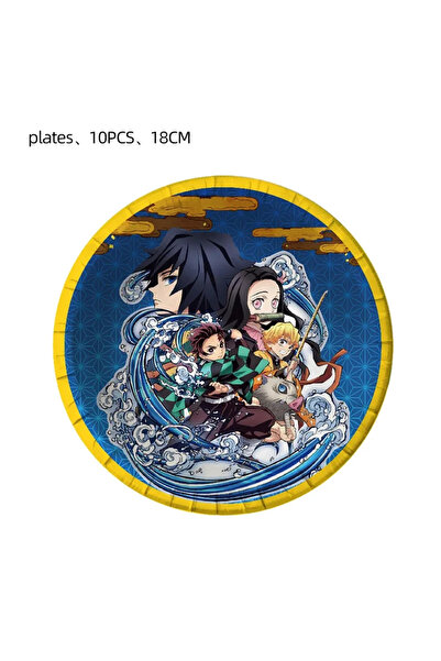 Choice أطباق أخرى مقاس 7 بوصات، 10 قطع، ديكورات حفلات أعياد الميلاد بطابع قات...