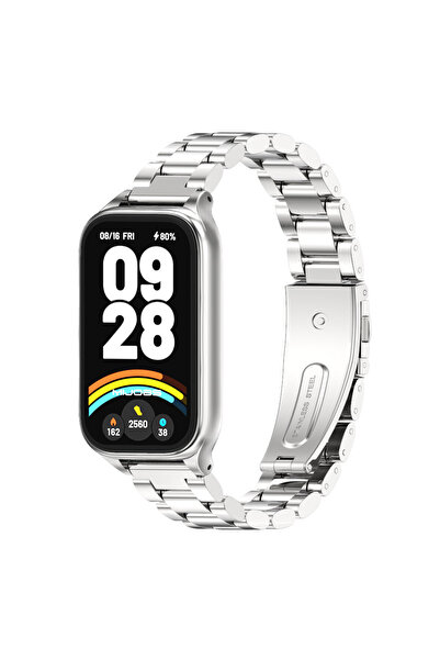 Choice سوار Mi Band 9 Active المعدني الفضي لسوار Mi Band 9 Active، أساور معصم...