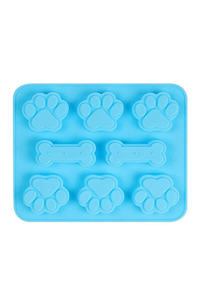 Choice Blue Dog Footprint Silicone Mold Cake Molds Bone Cookie Cutter Fondant 3D DIY Cat Paw Silicone Bakew