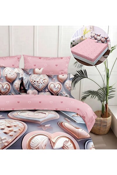 CHIRASO CHIRASO Bedding, Finet 5D Identical to the picture, ELASTIC Sheet 180x200+25cm, Duvet Cover, 2 Pillowcases