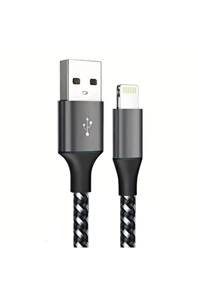 Choice7 كابل USB-A إلى Lightning أسود بطول 1 متر، قطعة واحدة، شحن سريع، سلك ن...