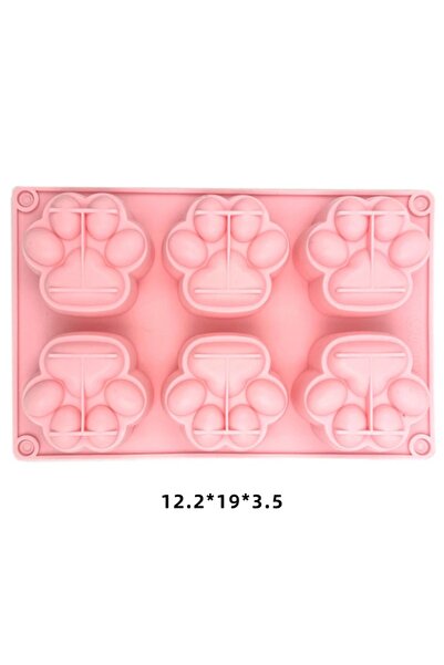 Choice 6 Hole Multicavity Cat Paw Silicone Soap Mold Animal Candle Resin Plaster Mold DIY Chocolate Jelly C