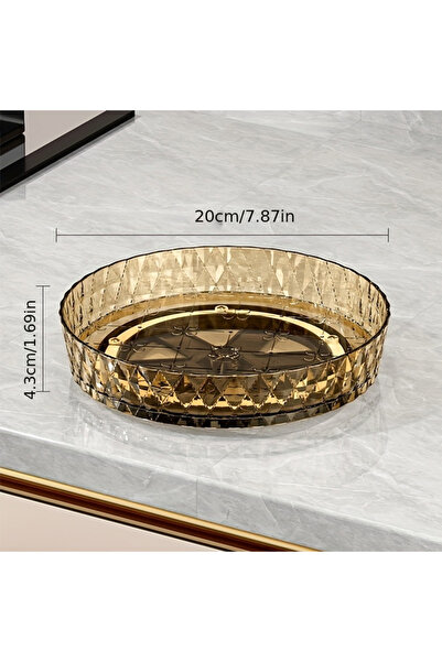 Choice رف شاي شفاف دوار 360 درجة، طاولة تخزين متعددة الوظائف لأسطح المطبخ، ال...