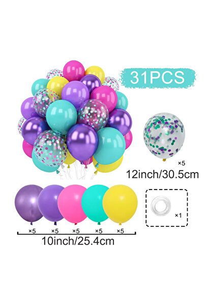 Choice as shows 05 31PCS Balloon Set For Weddings, Birthdays, Macaron Pink Pu...