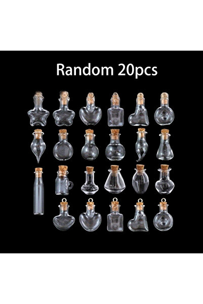 Choice 20pcs 5Pcs/20Pcs/30Pcs Mini Glass Bottles With Cork Stopper DIY Vials Drifting Bottle Christmas Deco
