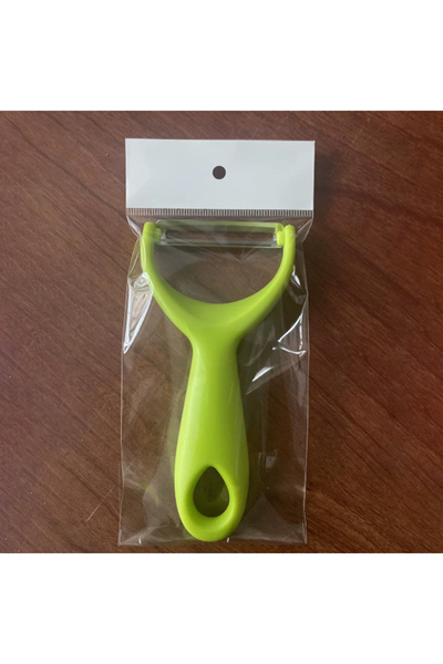 Choice مقشرة حادة من الفولاذ المقاوم للصدأ بمقبض بلاستيكي سميك باللون الأخضر،...