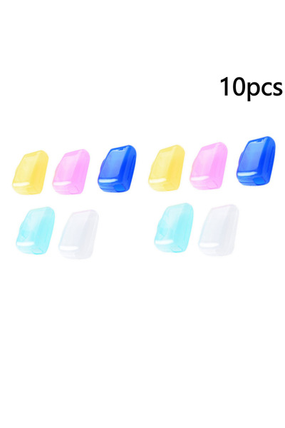 Choice 10 قطع - لون عشوائي 5/10 قطع مشبك تخزين فرشاة الأسنان المنزلية المحمولة للسفر والحماية من الغبار