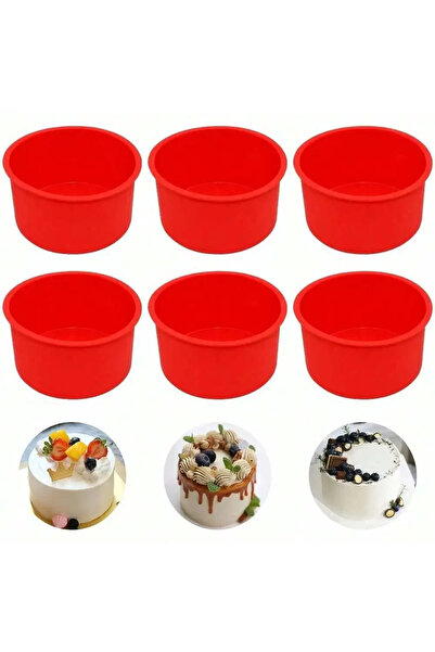 Choice قالب خبز الكيك من السيليكون، 6 قطع، مقاس 4 بوصات، صينية دائرية، قالب خبز غير لاصق، قابل لإعادة الاستخدام