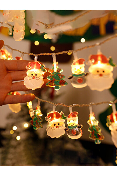 Choice سلسلة أضواء عيد الميلاد 2024 بطول 1.5 متر، 10 مصابيح ليد بيضاء دافئة، ...