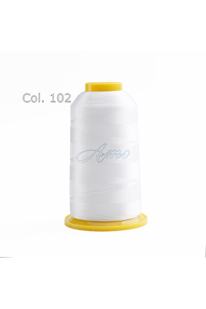 Choice خيط تطريز بوليستر أبيض 102 120D/2، وزن 4000 متر، مناسب لأدوات الخياطة ...