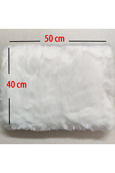 Choice فرو صناعي أبيض ثلجي مقطوع مسبقًا مقاس 40 سم × 50 سم - مثالي للحرف اليد...