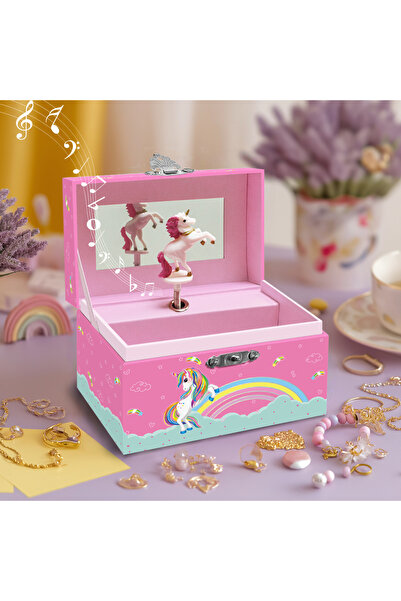 Choice صندوق تخزين المجوهرات GB24-2005: تصميم داخلي على شكل وحيد القرن باللون...