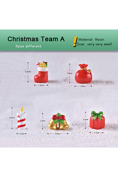 Choice 5 قطع حقيبة هدايا عيد الميلاد الجديد، غزال سانتا كلوز، شجرة زلاجة، رجل ثلج، تمثال صغير لبيت الدمية، ديكور منزلي صغير