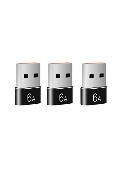 Choice A-black-3pcs 6A USB إلى محول OTG من النوع C 120W USB-C ذكر إلى محول شا...