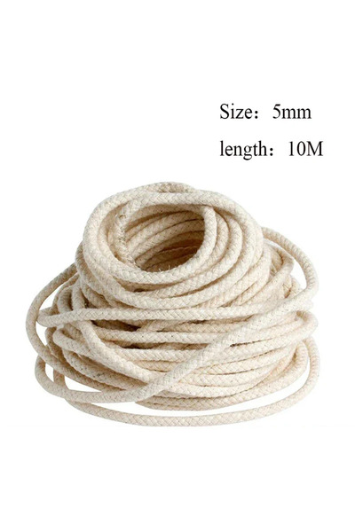 Choice 5mm 10M 2-8mm Cotton Oil Lamp Wick String for Glass Burners, 3/5/10m A...