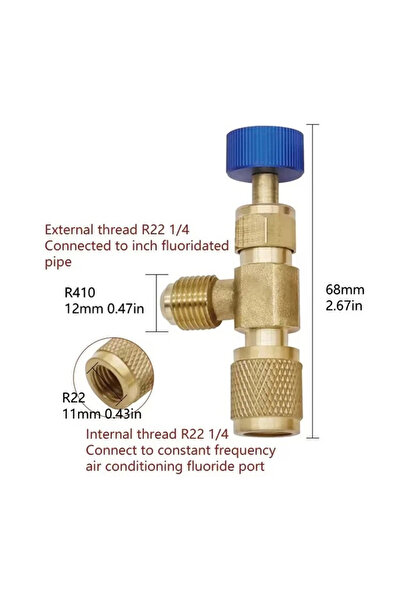 Choice Style 4 1PC Refrigeration Charging Air Conditioning Adapter For R410A R22 1/4" Liquid Safety Liquid