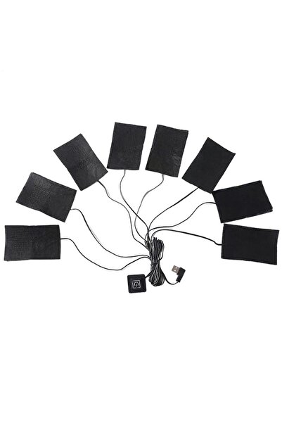 Choice Black USB Electric Heating Pad For Clothes 8 In 1 Jackets Warming Heating Pad Winter Sport Vest Heat