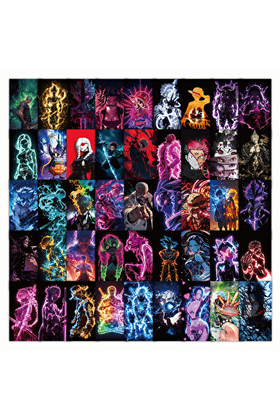 Choice ملصقات نيون متعددة الألوان من 64 قطعة من الرسوم المتحركة الرائعة والمخ...