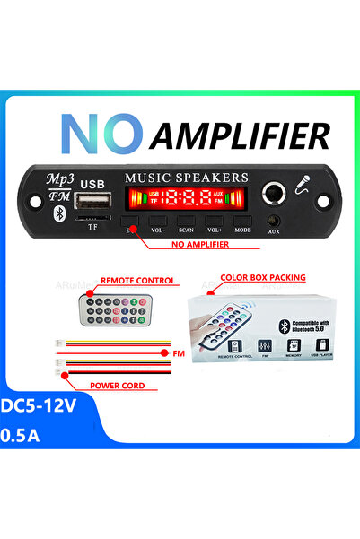 Choice لا يوجد مكبر صوت تيار مستمر 12 فولت بلوتوث 5.0 MP3 WMA WAV APE فك لوحة...