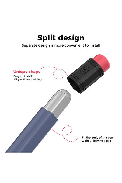 Huawei CaseOnn M-Pencil 1/2/3.Nesil Kılıf Klasik Retro Tasarım Mat Silikon Pembe