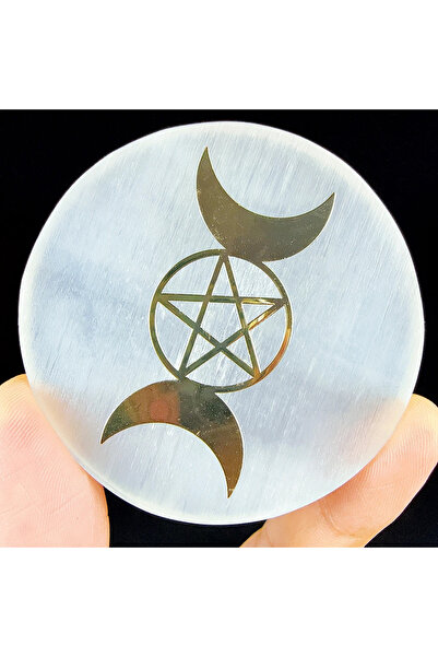 Choice Type-4 6cm Natural Crystal Selenite Slice Slab White Gypsum, Natural S...