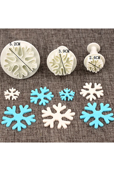 Choice مجموعة من 3 قطع من قوالب تزيين الكيك على شكل ندفة الثلج، أدوات تقطيع ا...