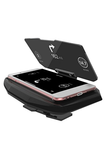 KOQZM حامل هاتف أسود بشاشة عرض أمامية للسيارة مزود بنظام تحديد المواقع العالمي (GPS) وجهاز عرض ملاحة - شاشة عرض أمامية للسيارة