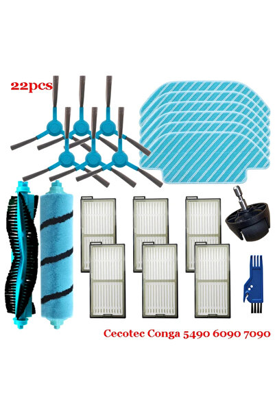 Choice 10 ملحقات لمكنسة Cecotec Conga 5490 6090 7090 الروبوتية، فرشاة جانبية ...