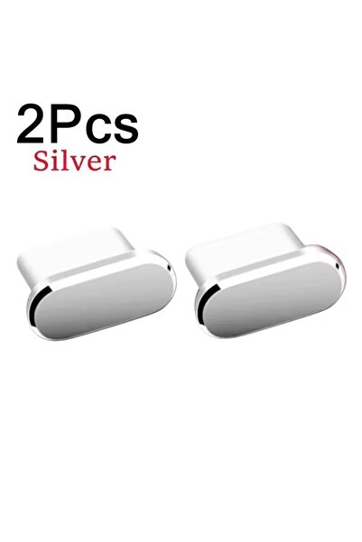 Choice قطعتان فضيتان، قطعتان 16PM سدادة غبار معدنية لهاتف iPhone 16 15 Pro Ma...